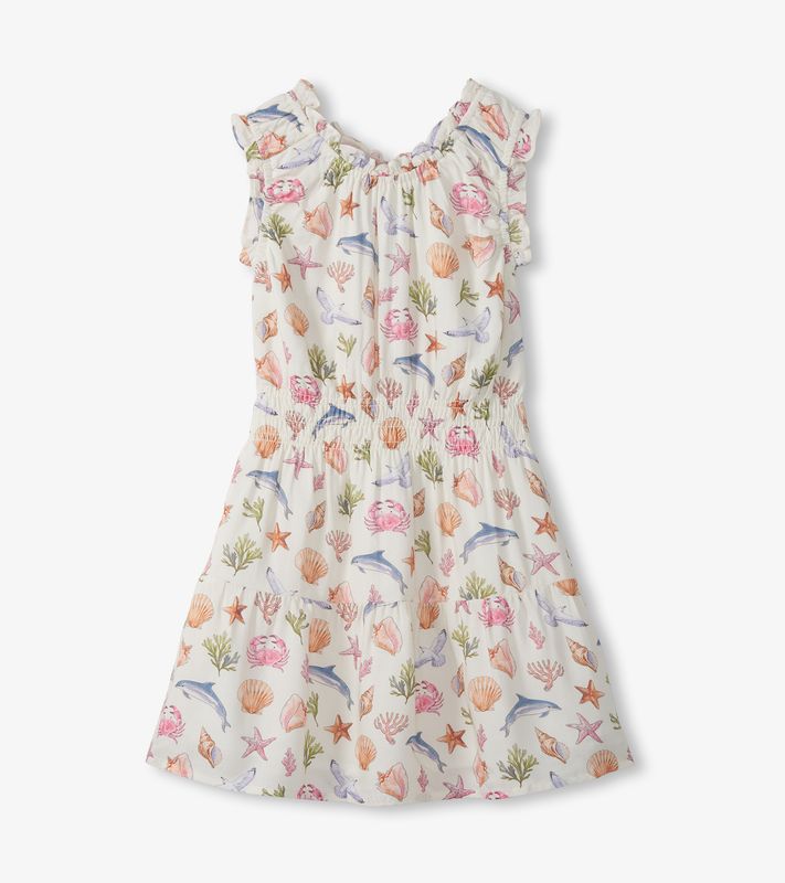 Vintage Sealife Gathered Dress