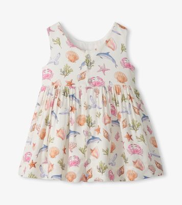 Vintage Sea Life Sleeveless Party Dress