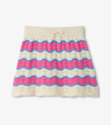 Strawberry Moon Stripes Crochet Skirt