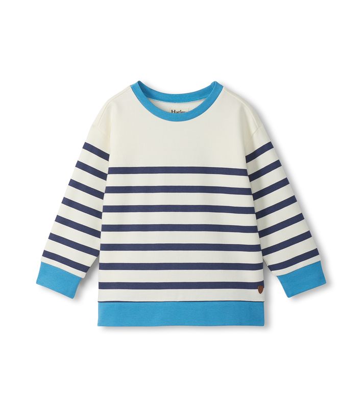 Preppy Stripes Pullover Sweatshirt