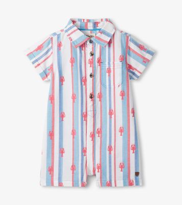 Preppy Lobsters Woven Romper