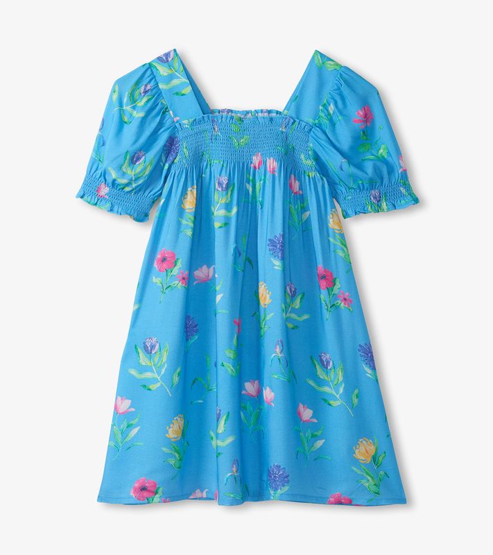 Bonnie Blue Hyper Real Floral Smocked Dress