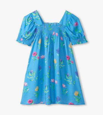 Bonnie Blue Hyper Real Floral Smocked Dress