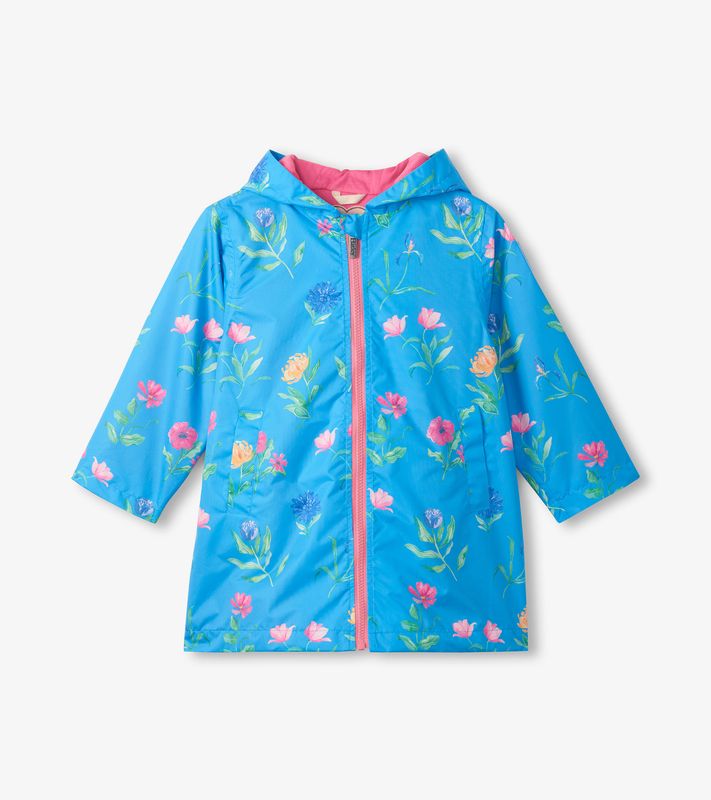 Bonnie Blue Hyper Real Floral Rain Jacket