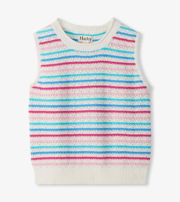 Rainbow Berry Stripe Crochet Tank
