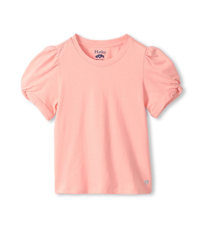 Apricot Blush Twisted Sleeve Tee