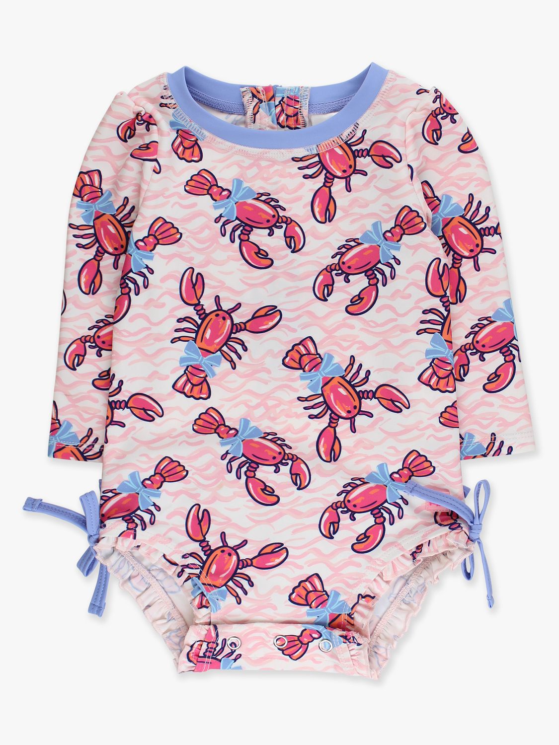 Pink Lobster Lagoon Rashguard Swimsuit