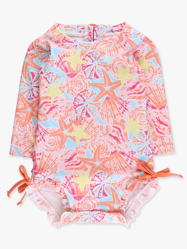 Sunset Seashells Rashguard Swimsuit