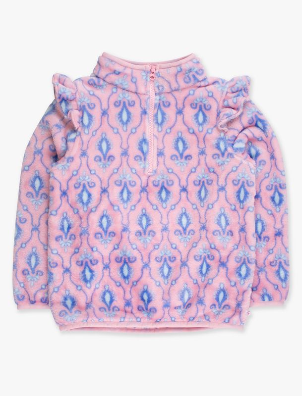 Pink Fairtale Jewels Ruffle Marshmallow Fleece Pullover