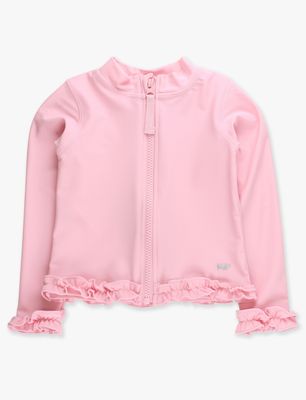 Pink Active Full Zip Ruffle Jacket