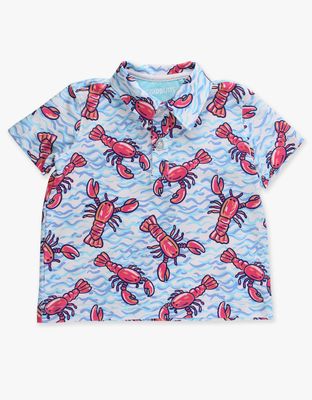 Blue Lobster Lagoon Performance Polo