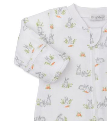 Baby Bunny Patch Silver Footie