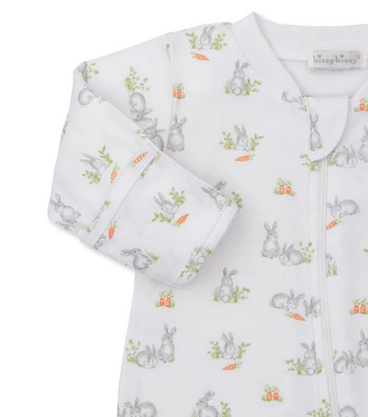 Baby Bunny Patch Silver Footie