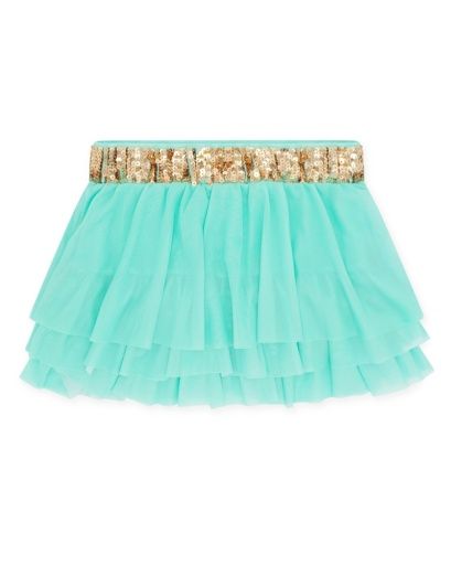 Aqua Blue Sea Princess Skirt, Size: 2T