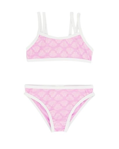 Pop Pink Maui Bikini, Size: 4T