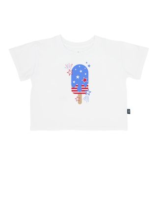 White Boxy Pop Tee