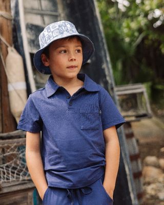 Navy Feel Good Tech Polo