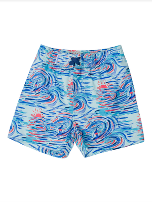 Seaside Surfer Swim Trunks