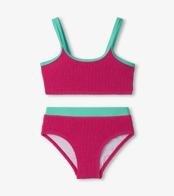 Fuchsia Purple Contrast Trim Bikini