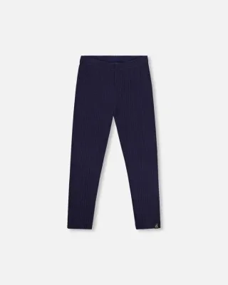 Silver Pink Ribbed Leggings