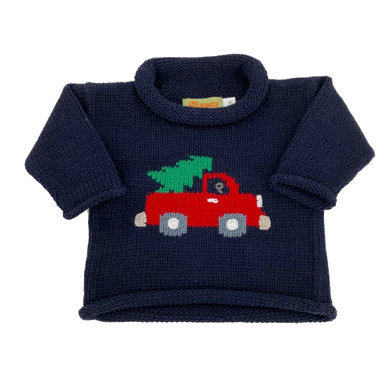 Classic Truck with Christmas Tree Sweater
