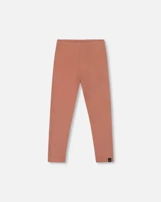 Old Rose Ribbed Leggings
