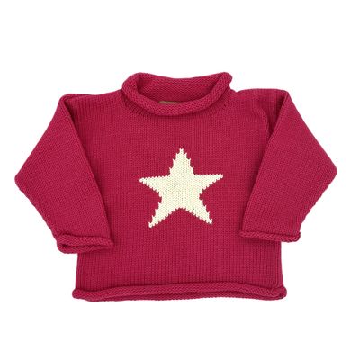 Dark Pink Star Sweater