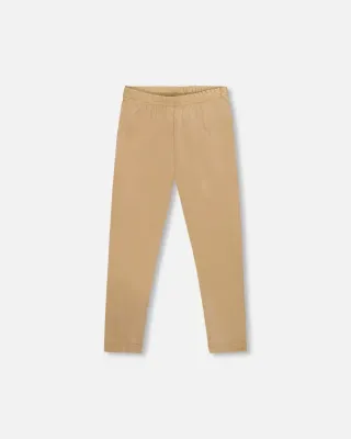 Stretch Shiny Golden Beige Leggings