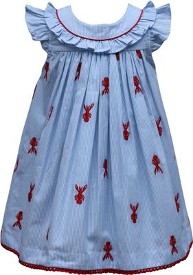 Embroidered Lobster Empire Dress