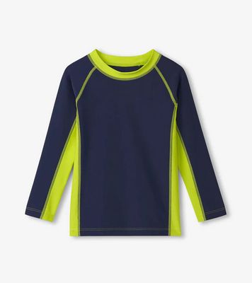 Navy Colorblock Longsleeve Rashguard