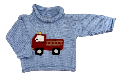 Chambray Fire Truck Sweater