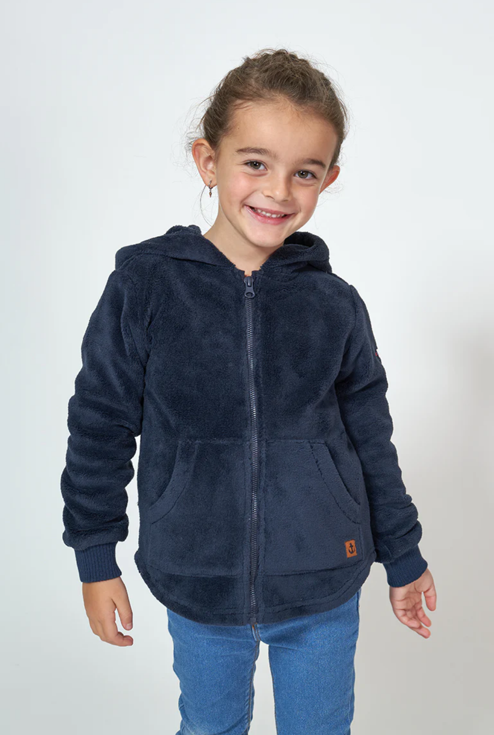 Navy Teddy Polar Jacket