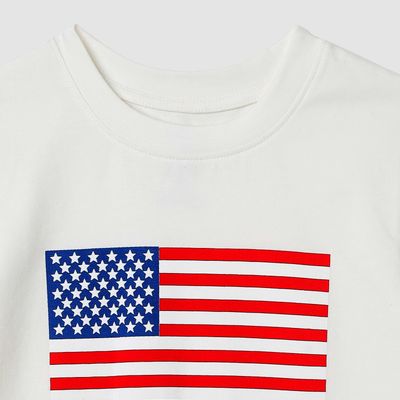 White Organic Flag Tee