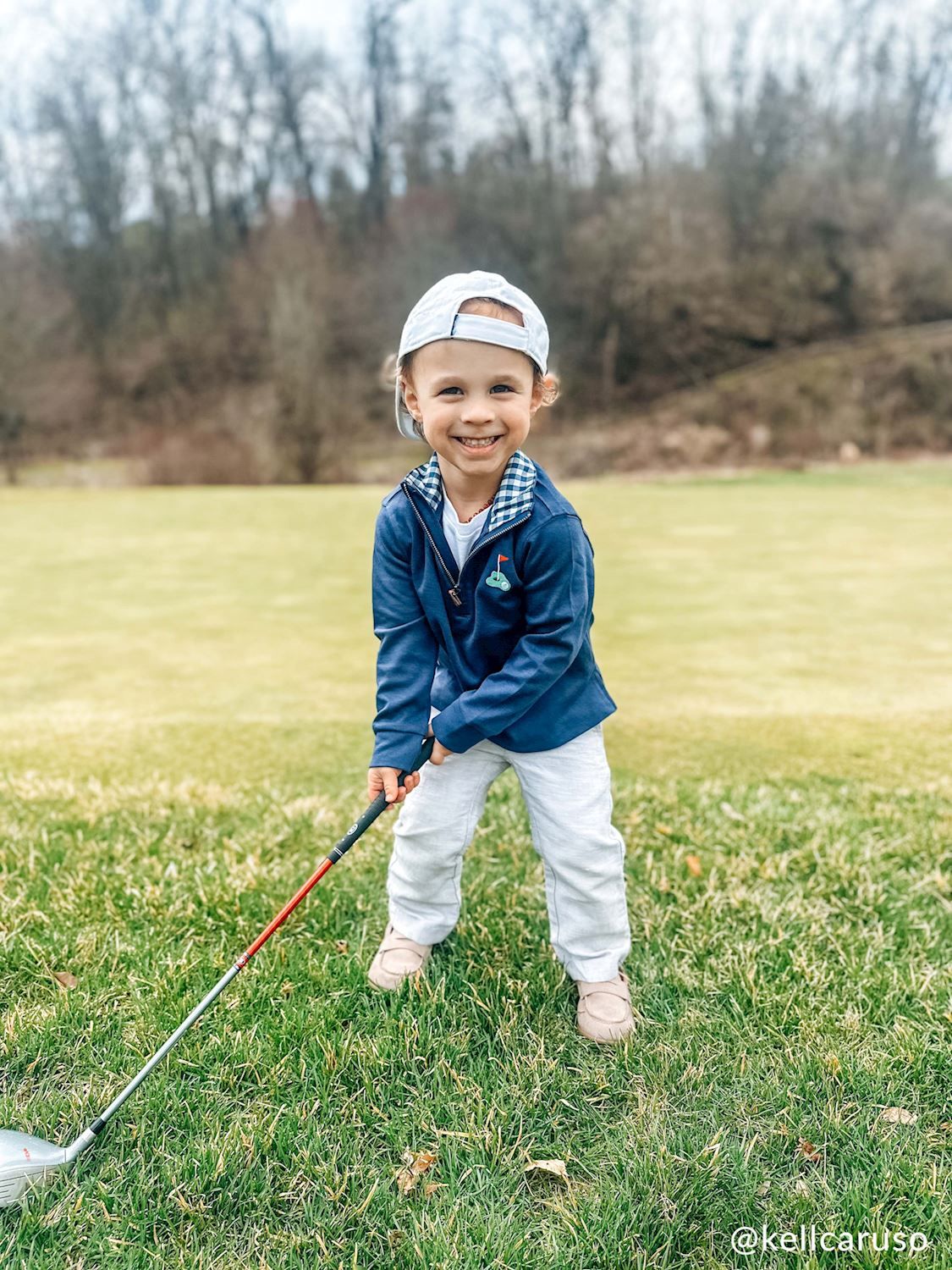 Navy Golf Quarter Zip