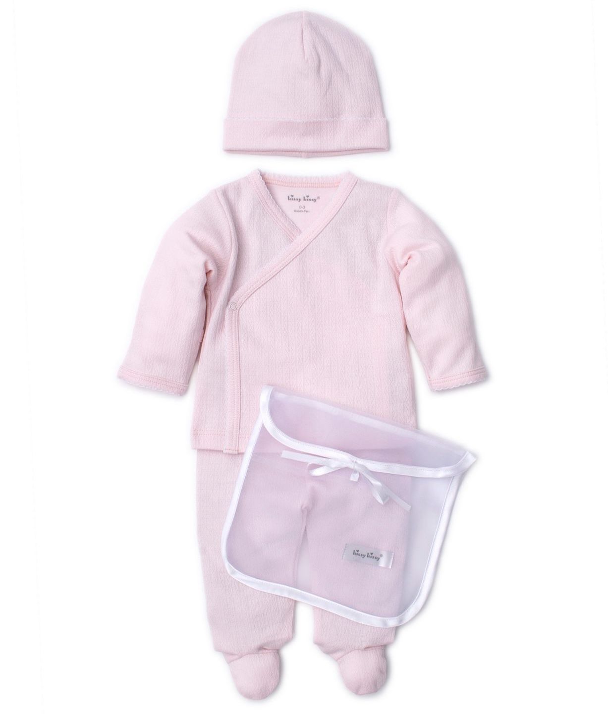 Light Pink Pointelle Footie Set