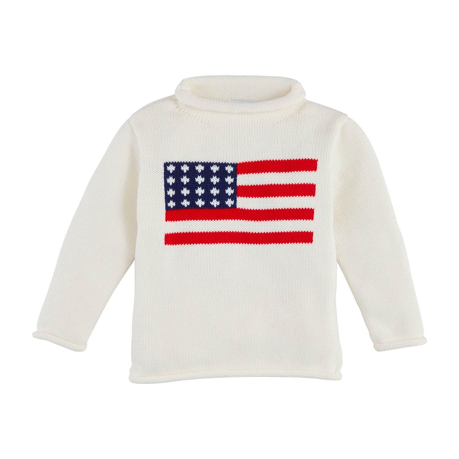 White American Flag Sweater