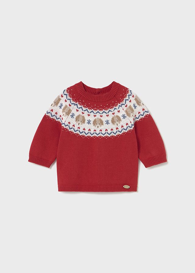 Red Puppy Knit Sweater