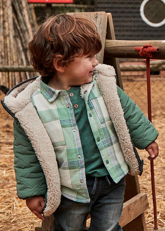Green Plaid Lined Shirt