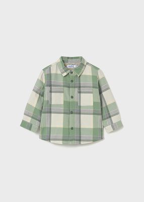 Green Plaid Lined Shirt