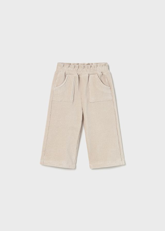 Tan Wide Leg Corduroy Pant