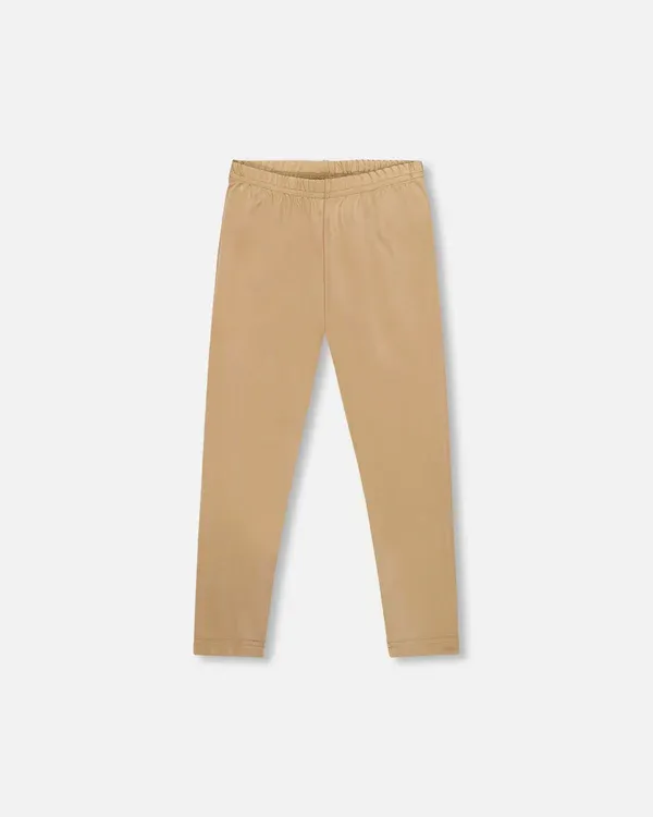 Stretch Shiny Golden Beige Leggings