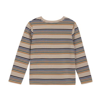 Oxford Tan Stripe Long-sleeve Top