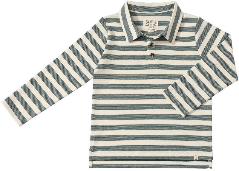 Green+Cream Stripe Midway Polo