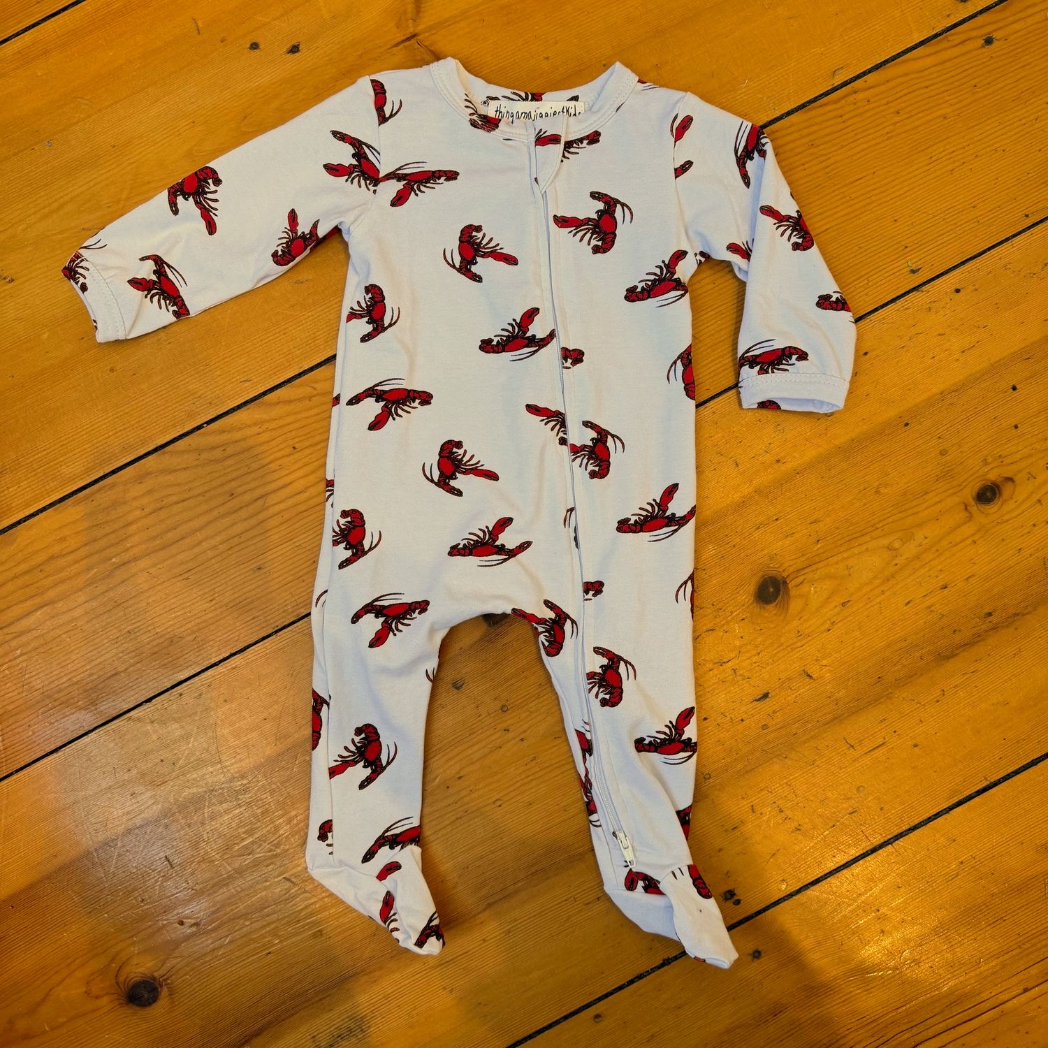 Lobster Print Zip Footie