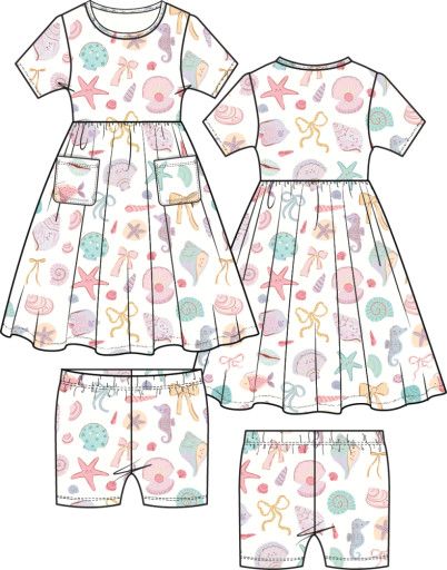 Beach Days - Twirly Dress with Cartwheel Short, Size: 6-12M