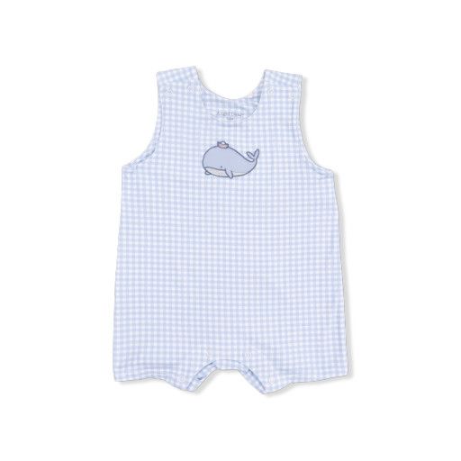 Bubbly Sailor Whales Blue - Sleeveless Jon Jon, Size: 0-3M