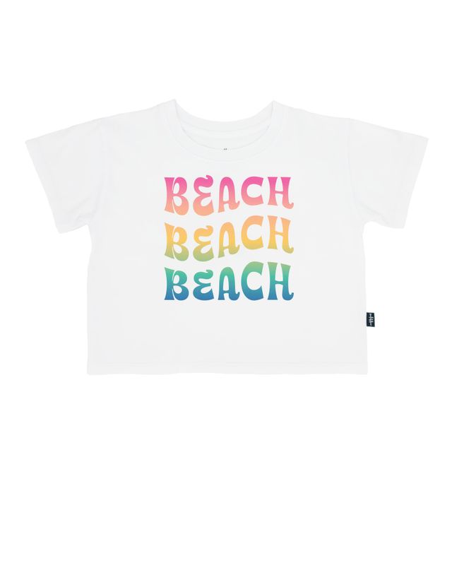 White Boxy Beach Tee