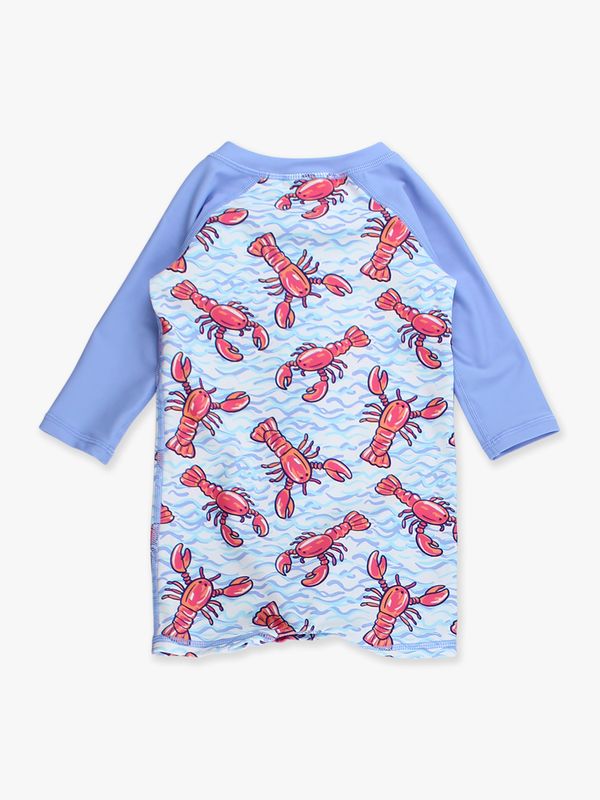 Blue Lobster Lagoon Long Sleeve One Piece Rashguard