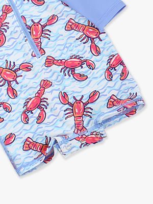 Blue Lobster Lagoon Long Sleeve One Piece Rashguard