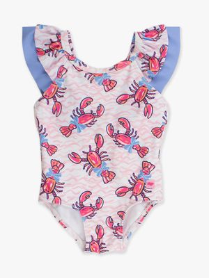 Pink Lobster Lagoon One Piece Swimsuit